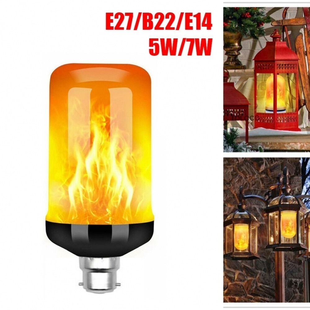 Stylish Fire Effect LED Bulb Flickering Flame Lamp Energy Saving Decor ...