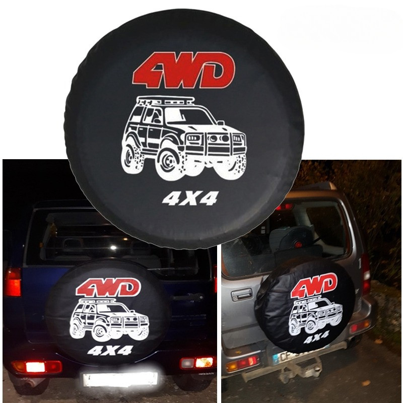14/15/16/17inch Waterproof Car Wheel Tire Cover PVC Leather 4WD Spare Tire Covers Case Protector For Mitsubishi Pajero Tyre - 34