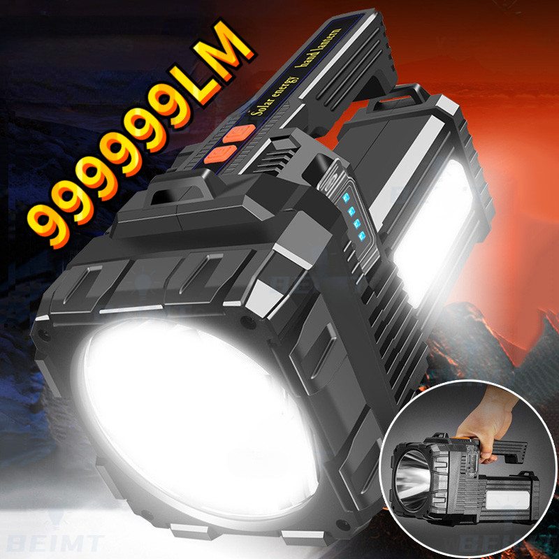 Big bright long-distance LED flashlight rechargeable High power torch ...