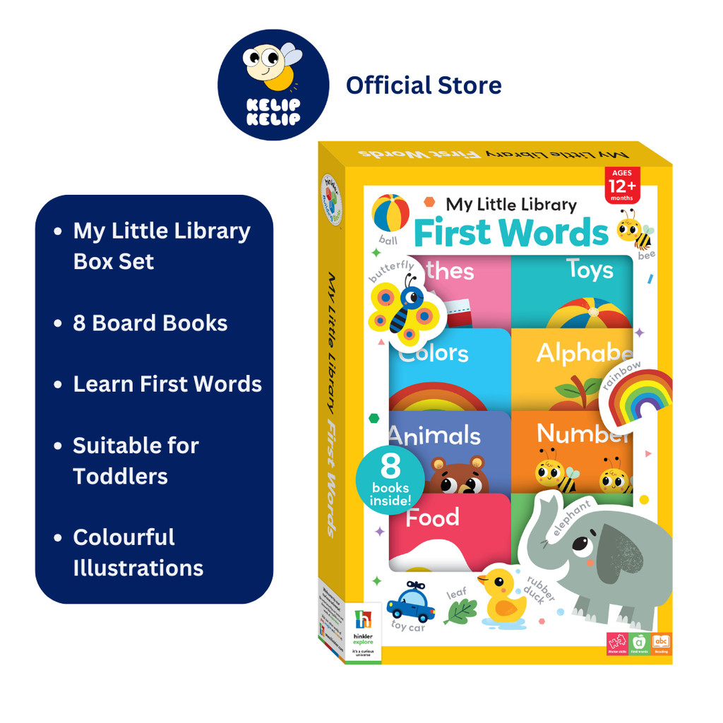 8 Books My Little Library First Words Book Gift Set For Toddlers Ages ...