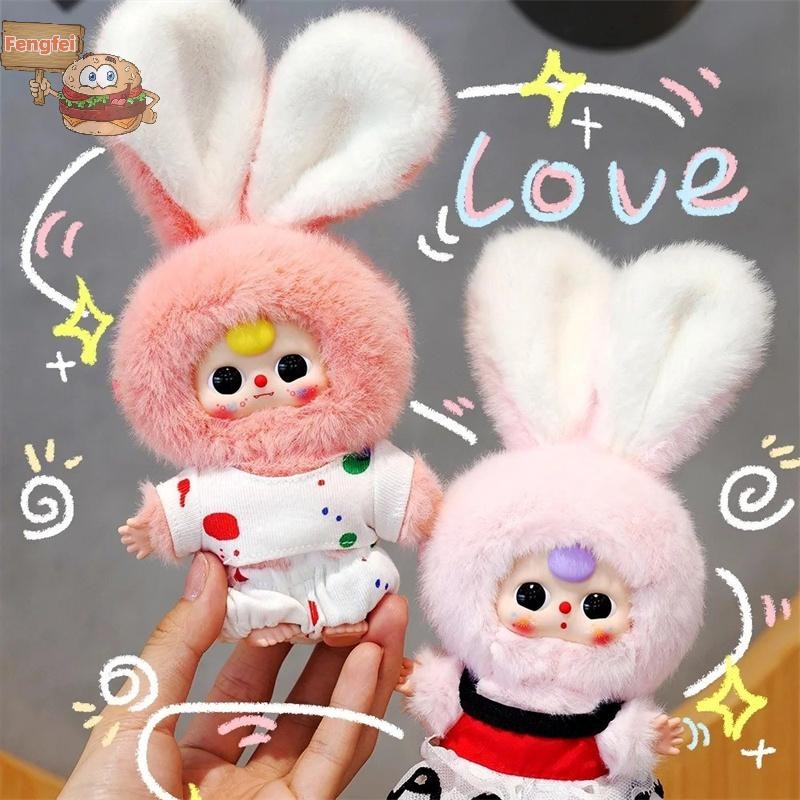 feng Baby Three Rabbit Macaroon Cute Mini Rabbit Plush Blind Box ...
