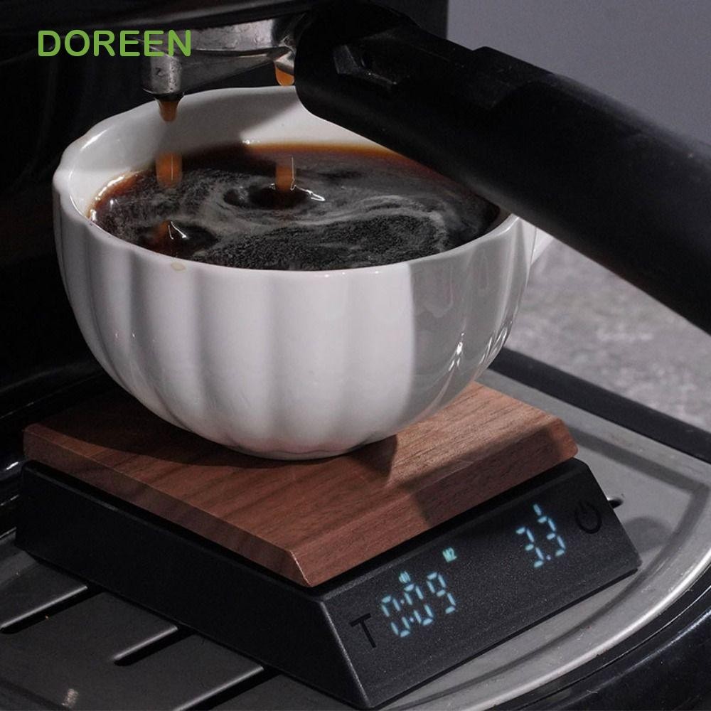 DOREEN Electronic Tea Scale, Walnut Wood Portable Mini Wooden Tea Scale ...