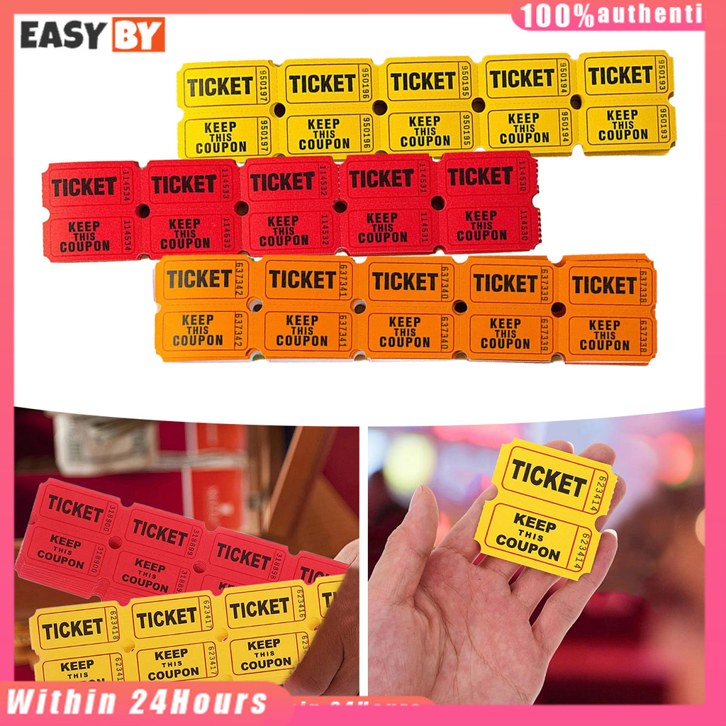 Fast Delivery 100 Pieces Ticket Raffle Stickers Lucky Draws Paper ...