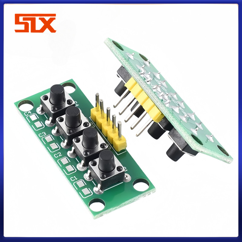 4-Bit Independent Keyboard Module Four-Button Light Touch Button Micro ...