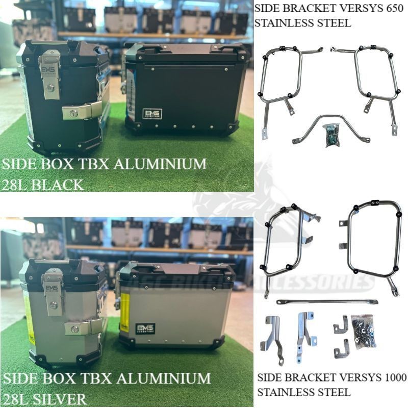 EMS Adventure Motorcycle Side Box Aluminium TBX With Bracket For Motor ...