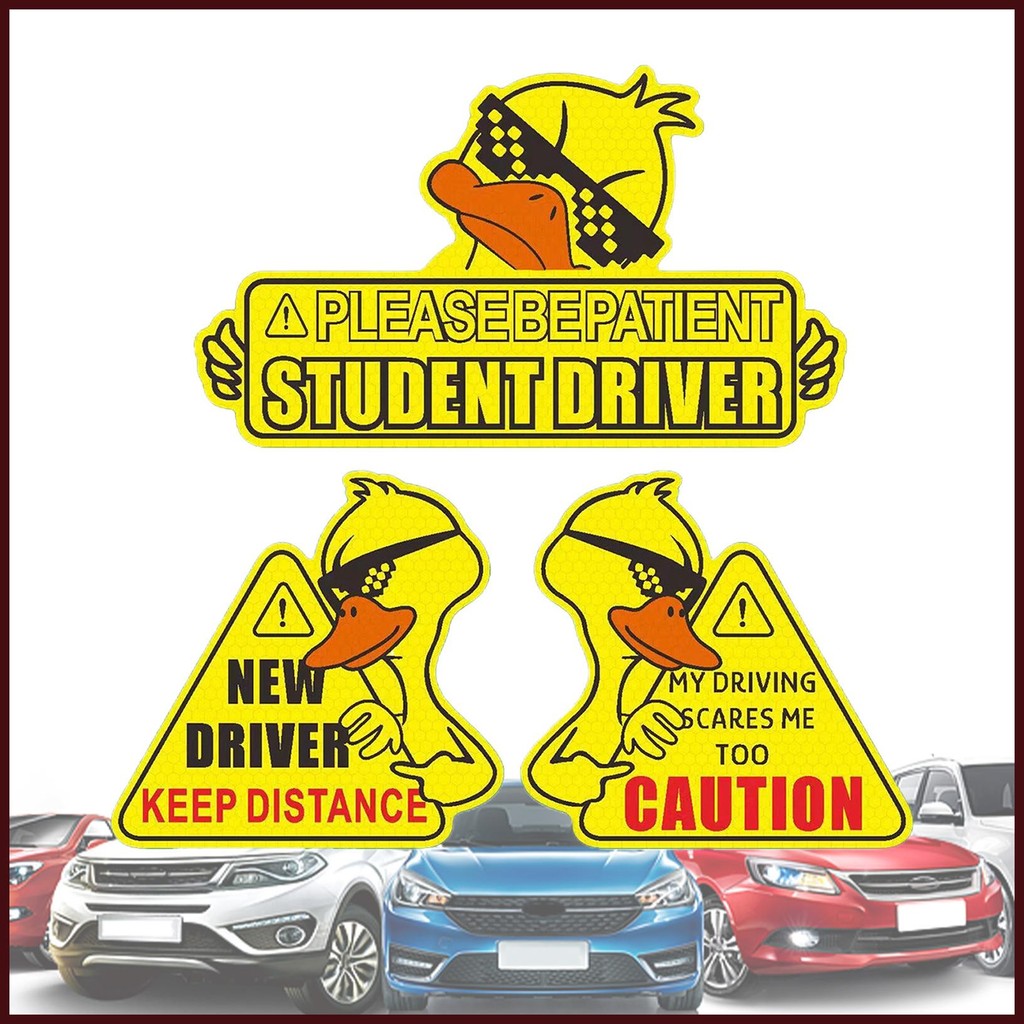 New Driver Sign 3 Pieces Cute Duck Vehicle Keep Distance Sign Car ...