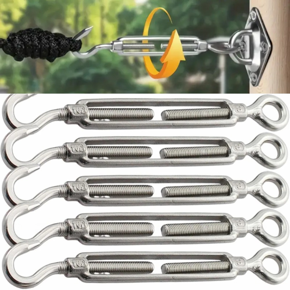 Stainless Steel Screw Adjustable Turnbuckle Rope Tightener OC Type M4 ...