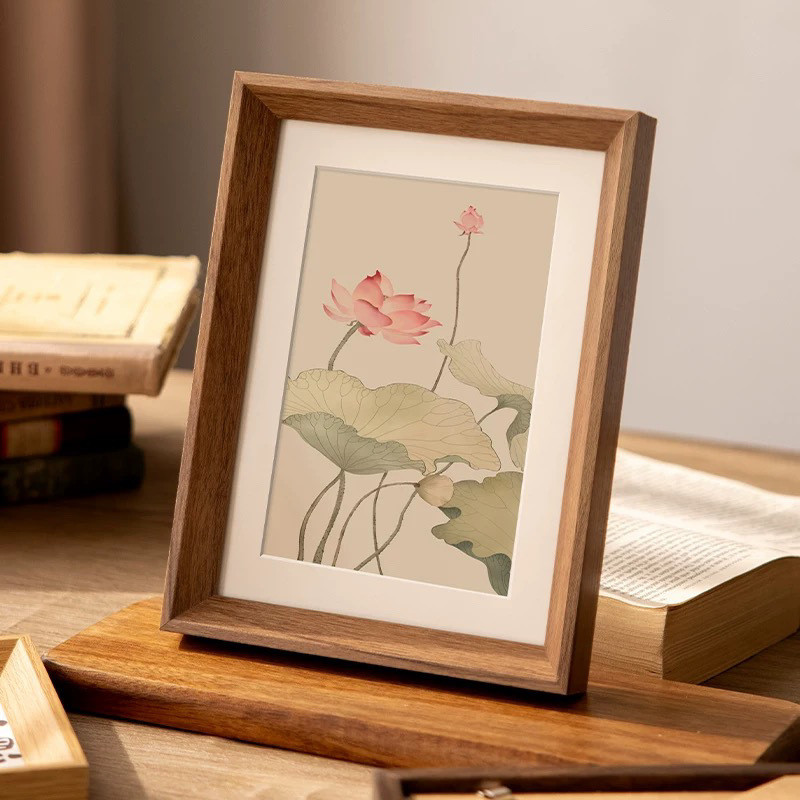 Wooden Photo Frame Wash Photo Swing Table Photo Mounting Empty Frame ...