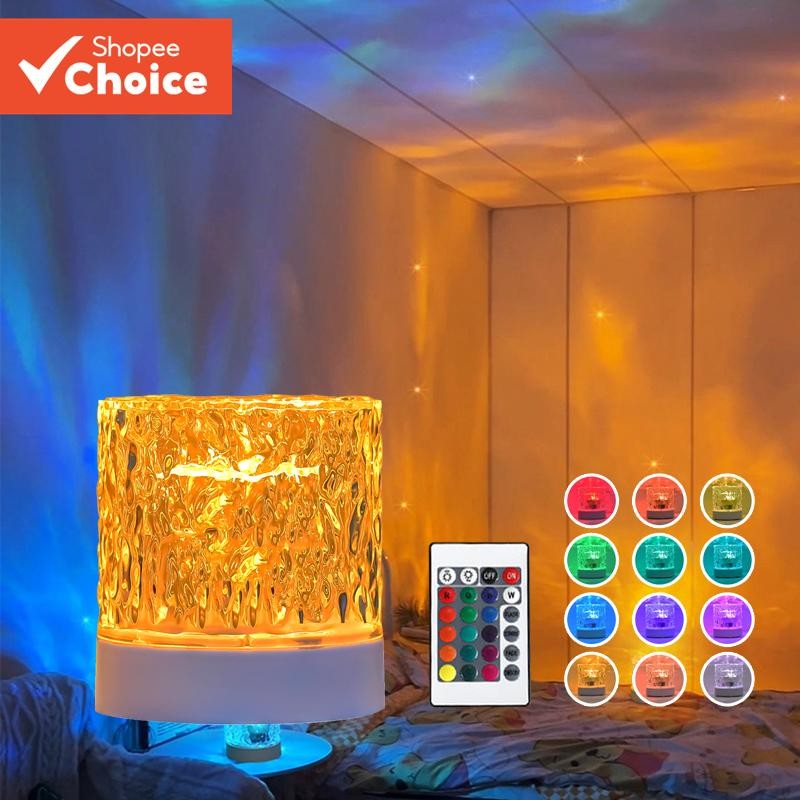 Ocean Crystal Lamp Automatic Rotating Water Ripple Atmosphere Lamp ...
