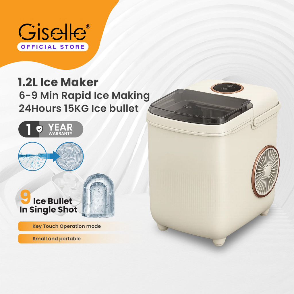 Giselle 1.2L Portable Ice Maker: Fast Bullet Shape Ice Maker ...