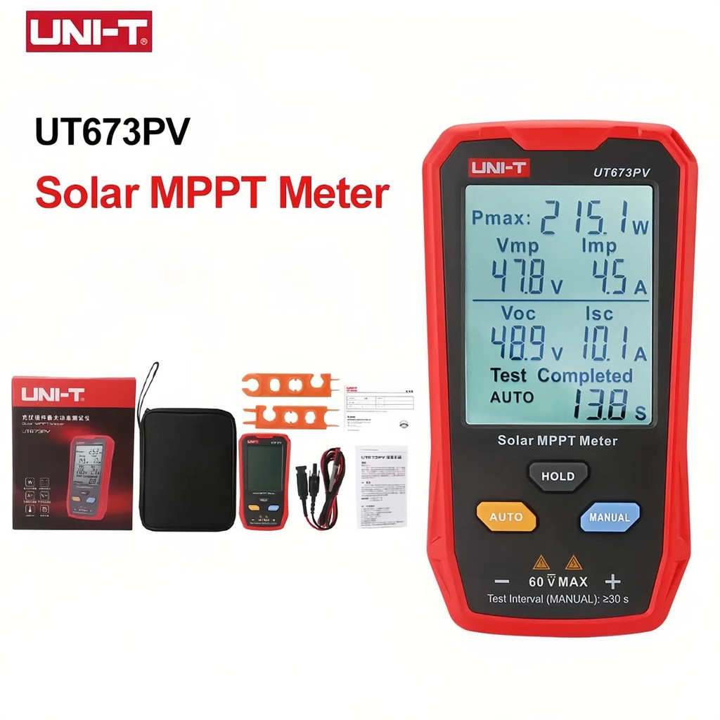 UNI-T UT673PV Solar Maximum Tracker MPPT Pmax Voc Isc Tester, Measuring ...
