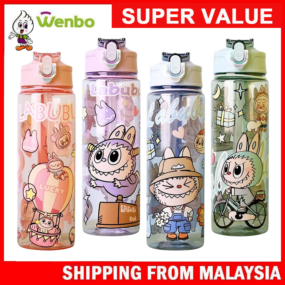 Wenbo 750ml Botol Labubu Straw Ice Boba Cup For Students Durable ...