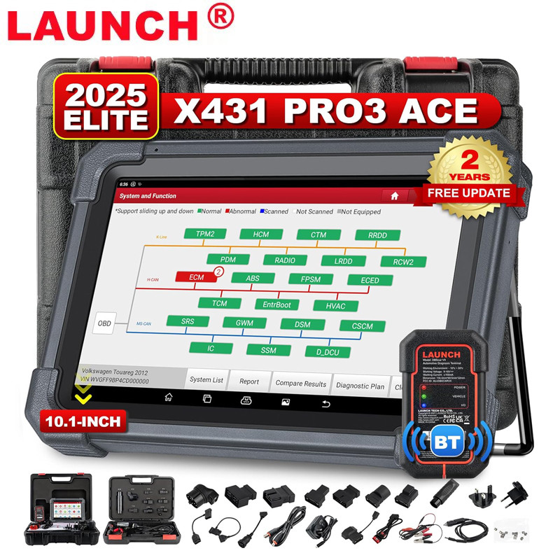 LAUNCH X431 PRO3 ACE Scan Tool for Online ECU Coding Topology Map CANFD ...