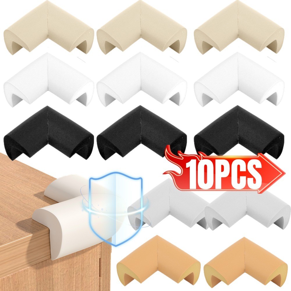 10Pcs High Elasticity Soft Table Edge Guards L-shaped Baby Safety Table ...