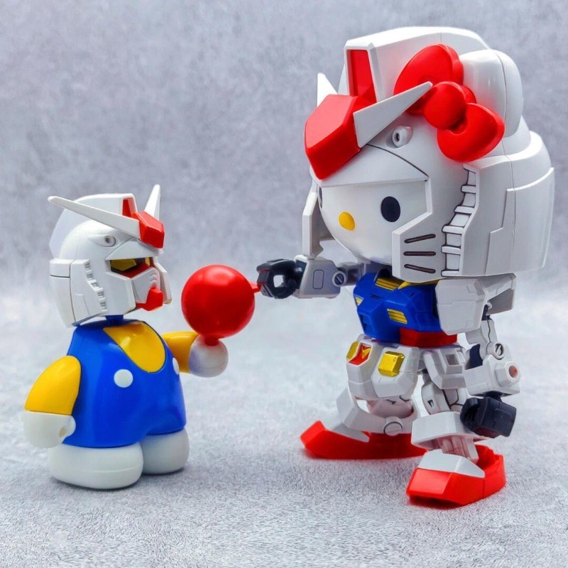 HG 1/144 GTO Hello Kitty Assembly Model Movable Joint Action Figures ...