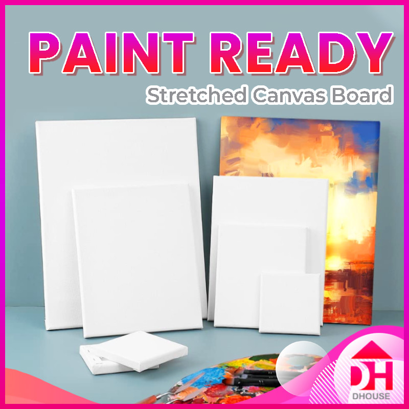 Stretched Canvas Plain Painting Board Acrylic Drawing Art Supplies ...