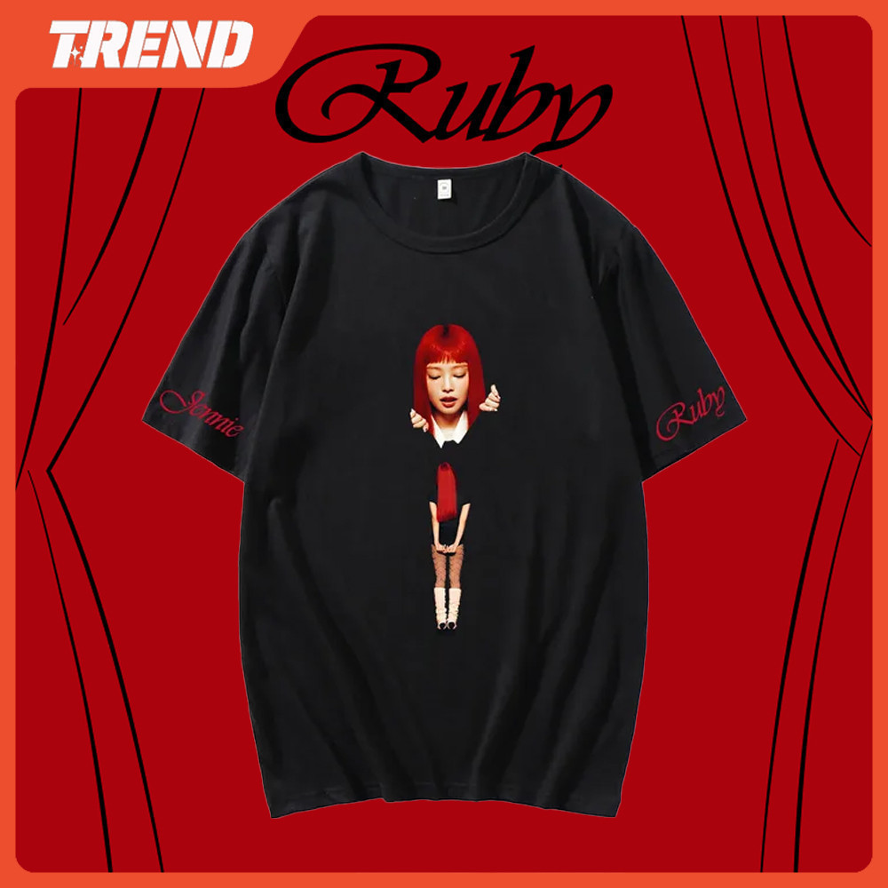 KPOP JENNIE Ruby Album 2025 Merch T-shirt Cotton Unisex Oversize Korean ...