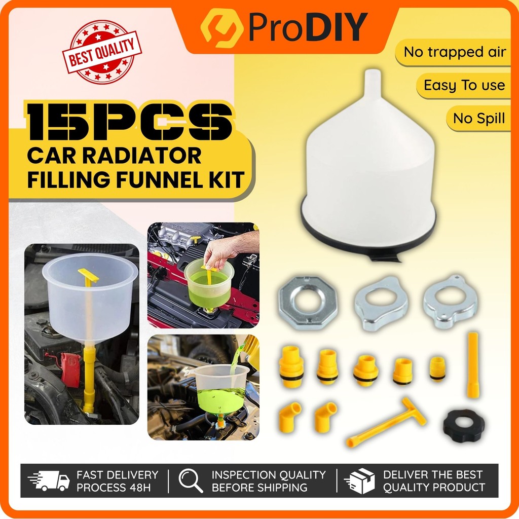 15pcs Car Radiator Coolant Filling Funnel Water Cooling System ...