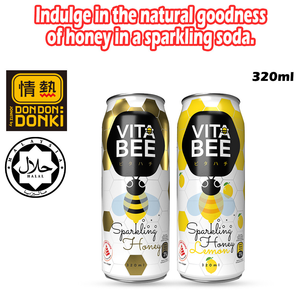 [HALAL] Vitabee Sparkling Honey Drink 320ml | Shopee Malaysia