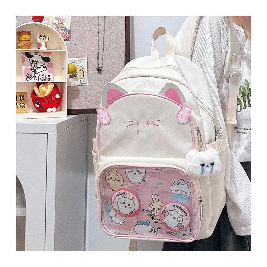 Ins Style Ita Bag Backpack for Girls, Students School Backpack Cute Cat ...