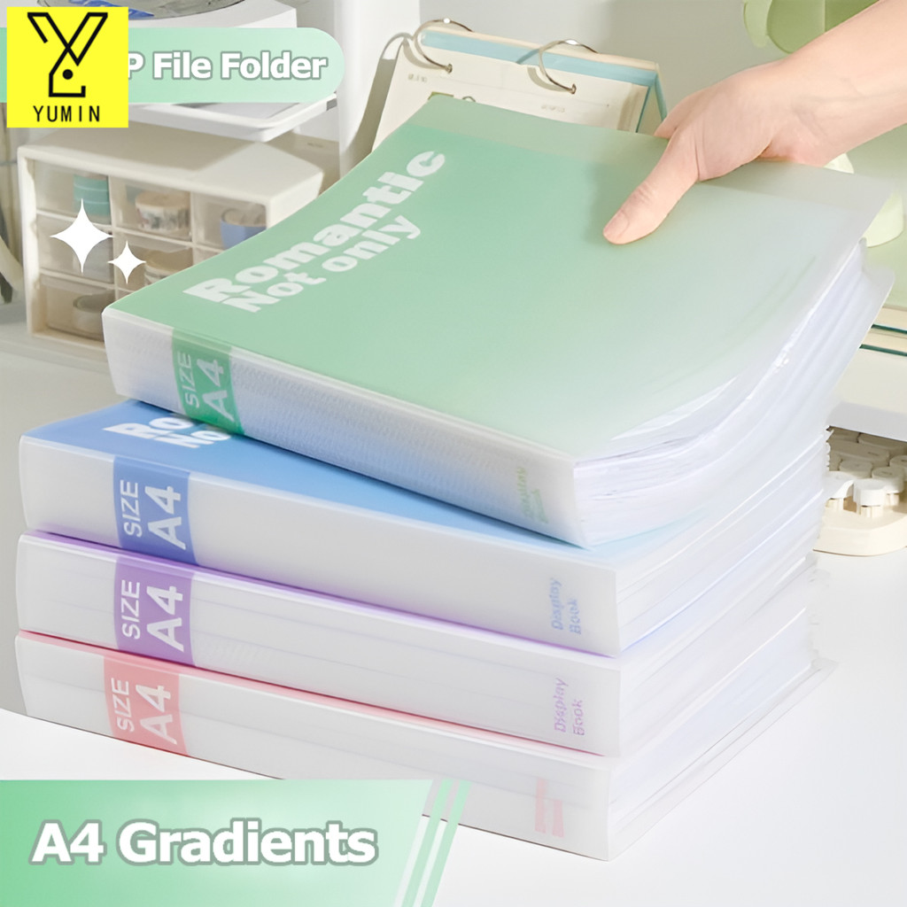 30/60 Pages Data Book A4 colorful file Classify bag Large Capacity ...