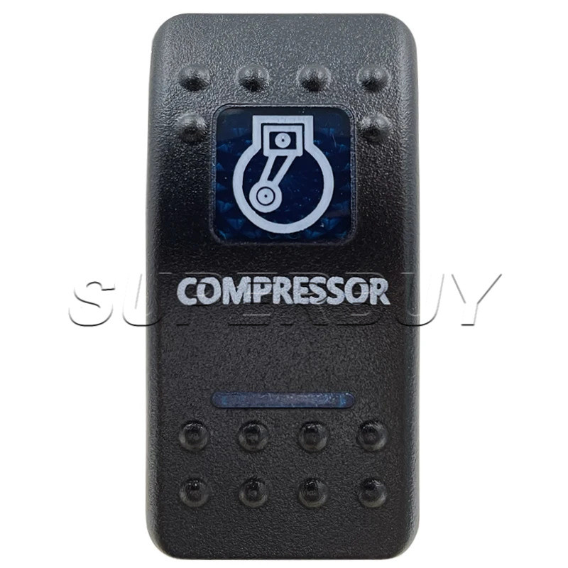 COMPRESSOR 5Pin 12V 20A Blue LED Waterproof Car Switch Bar ARB Push ...