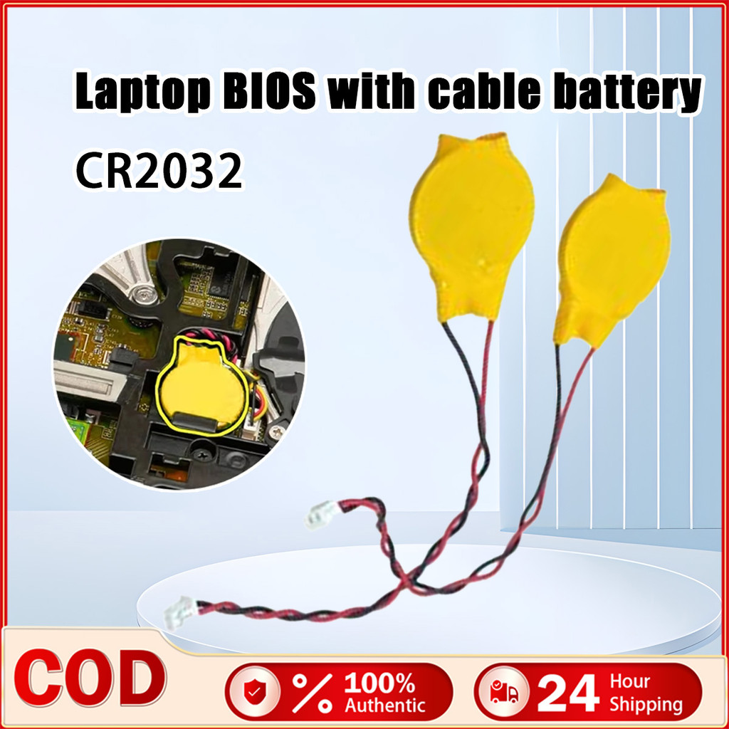 Laptop Motherboard BIOS/CMOS CR2032 Battery 3V 2Pin With Two Pins Wire ...