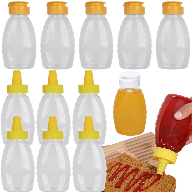 Kitchen BBQ Sauce Olive Oil Bottles Honey Ketchup Syrup Seasoning ...
