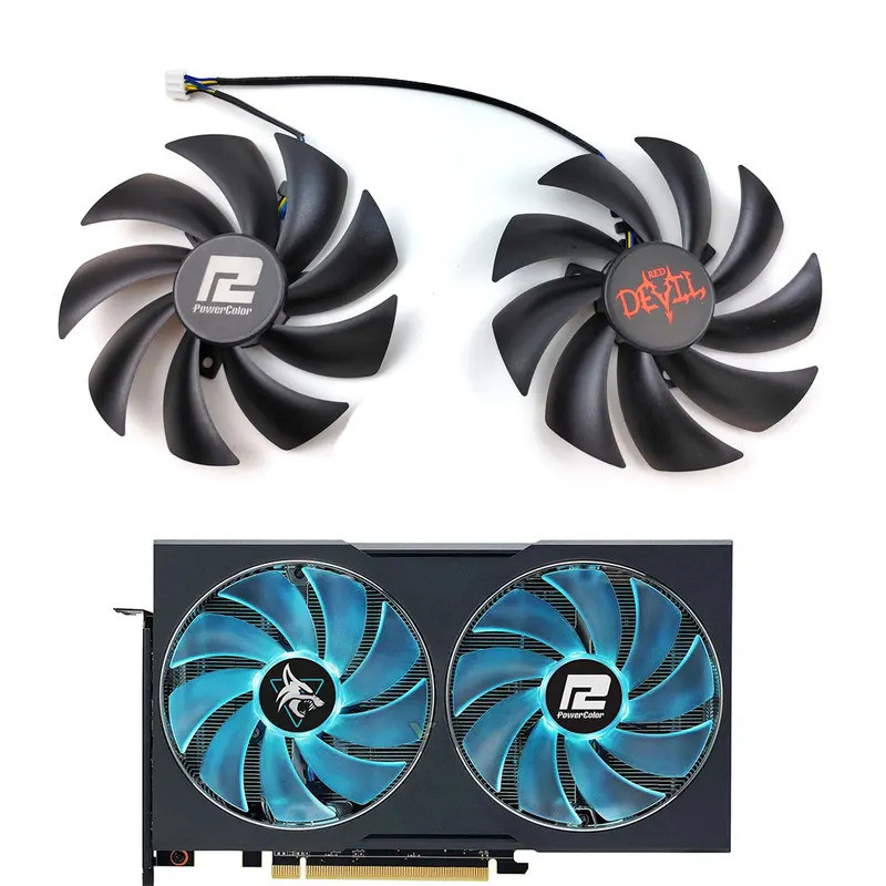 New 95MM FD8015U12D For POWERCOLOR Radeon RX7600 7600XT Hellhound ...