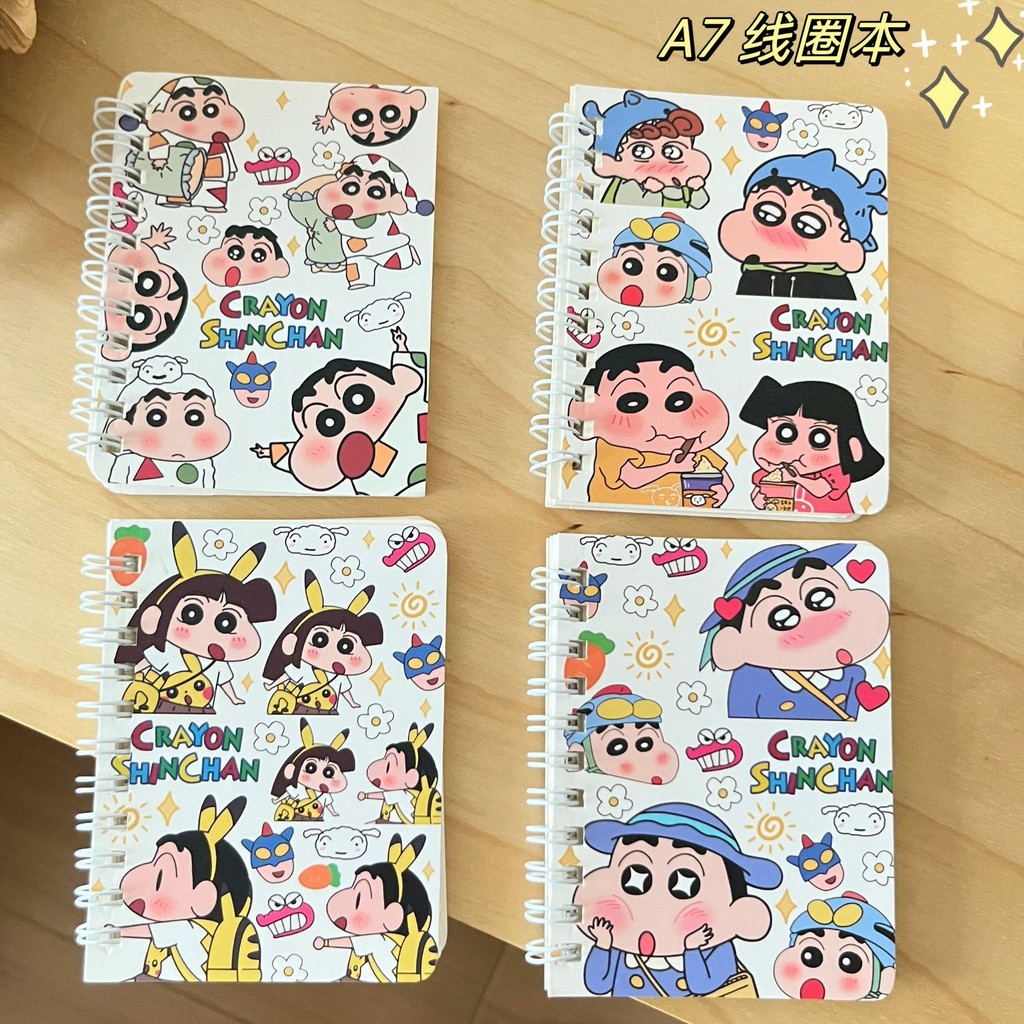 【ready stock】蜡笔小新 卡通线圈本 A7 口袋本 便携小本子 留言 记事本 学生 小礼物 奖品Crayon Shin-Chan ...