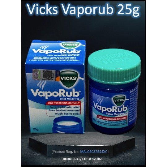 Vicks Vaporub 25g 25ml Xtra Strong Vick Rub Nose Block VAPORISING ...
