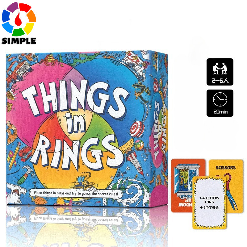 ALLPLAY Things in Rings Board Game - Thinky, Quick-Playing Party Game ...