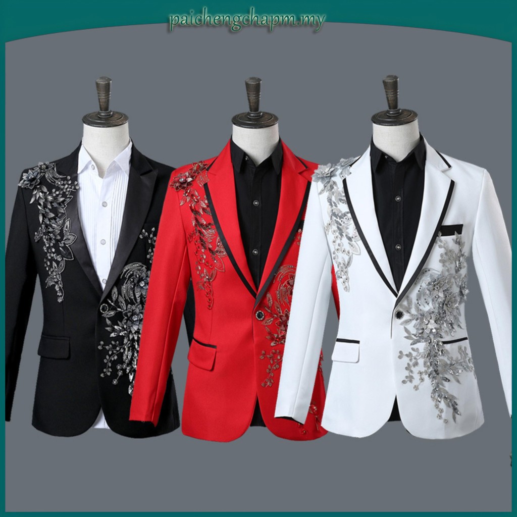 Male Singer Nightclub Stage Performance Costume Host Suit Bar Dress ...