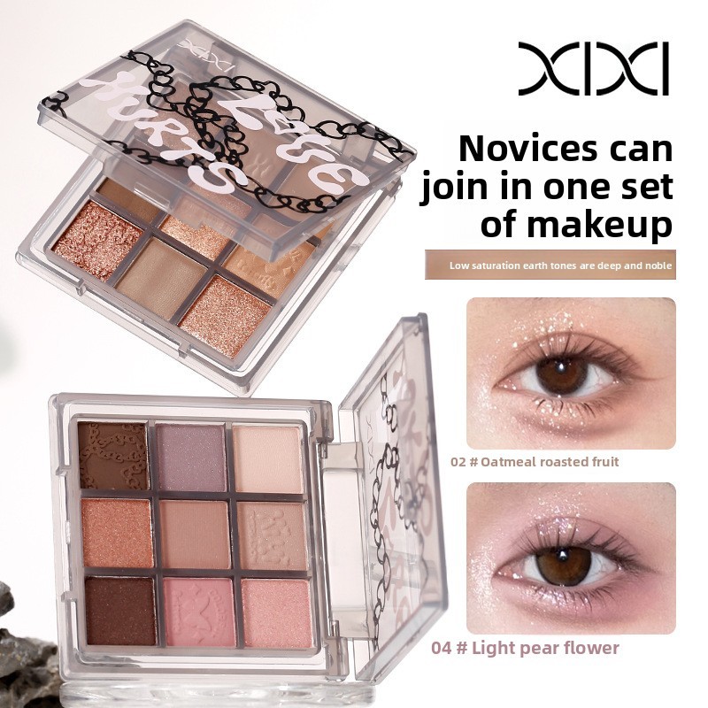 XIXI Smoky Sweet 9-Color Eyeshadow Palette Low Saturation Velvet Matte ...