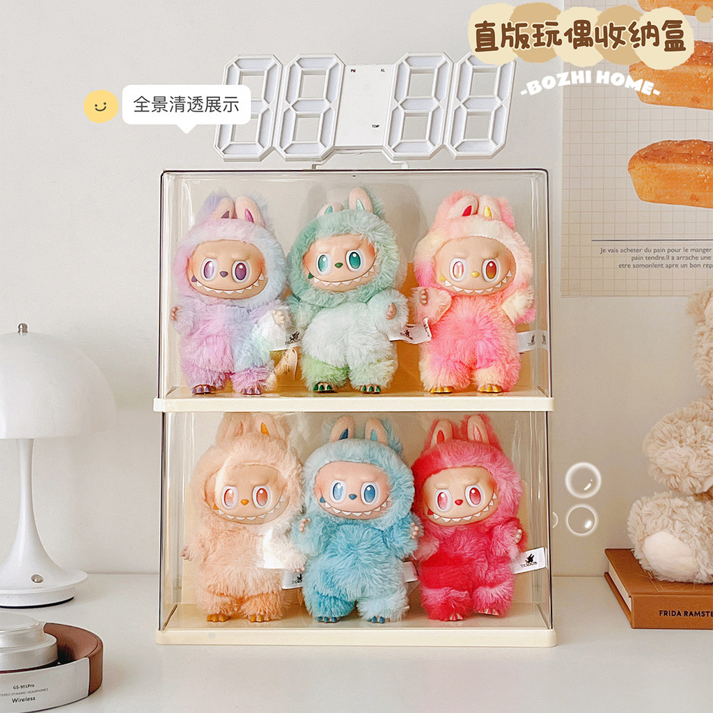 Labubu Display Box Can Be Stacked Transparent Dustproof Labubu V3 V2 V1 ...