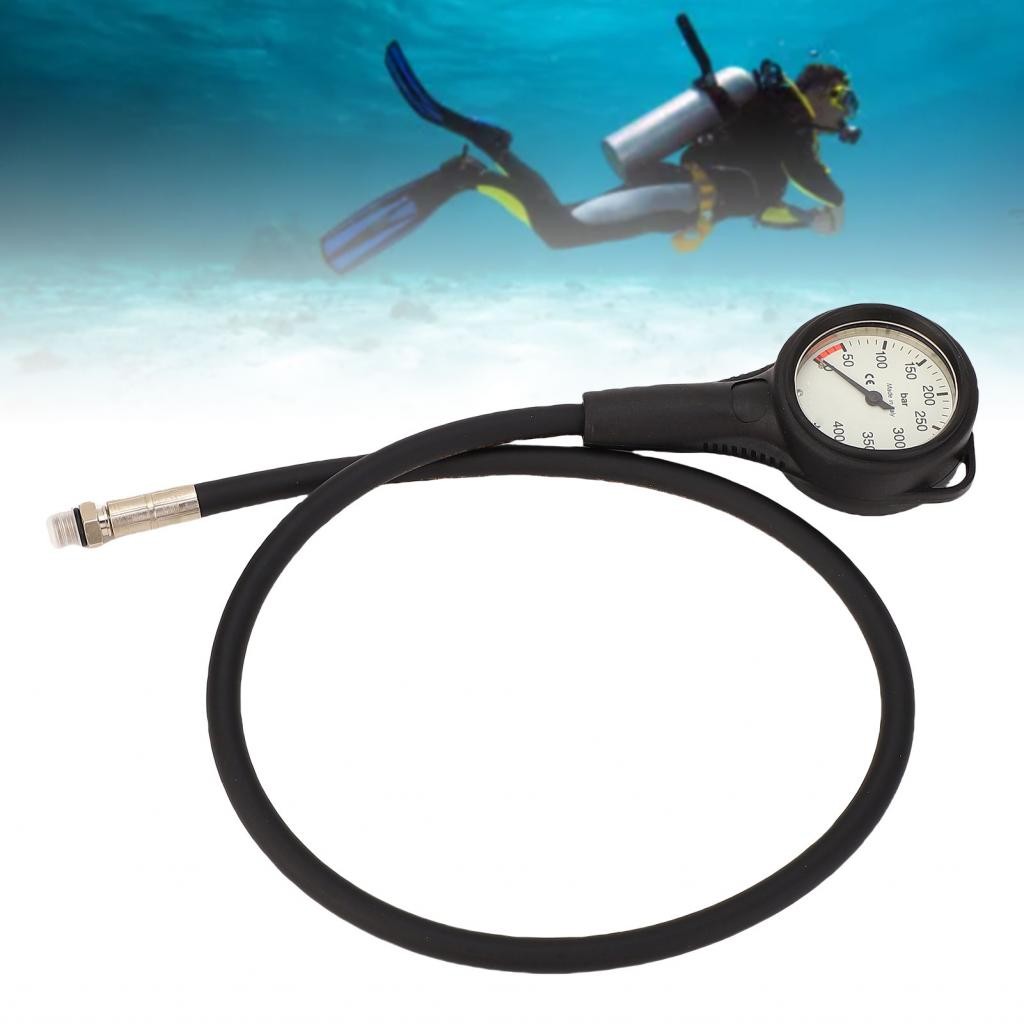 Diving Pressure Gauge Black Frame White Face Easy to Read Single ...