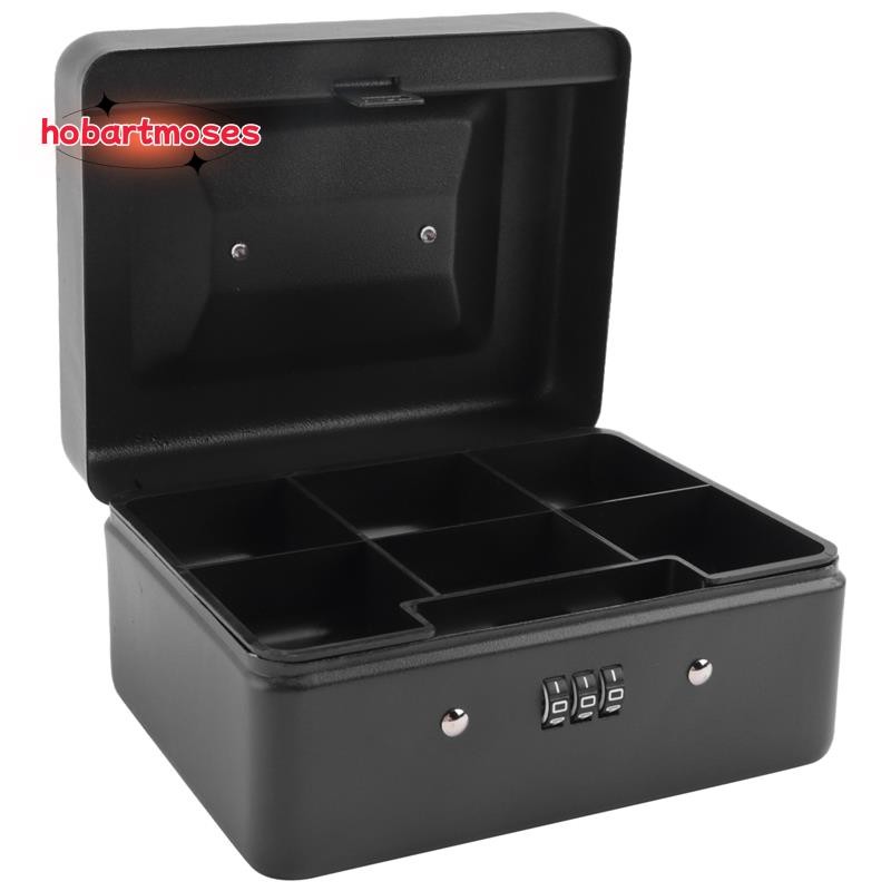 Metal Coin Box with Locking Storage Tray - Small Coin Box with ...