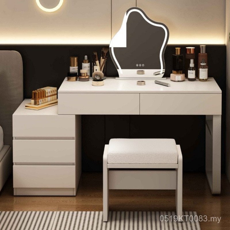 Simple 2024 Bedside Table Modern Dressing Table Bedroom New Style Light ...