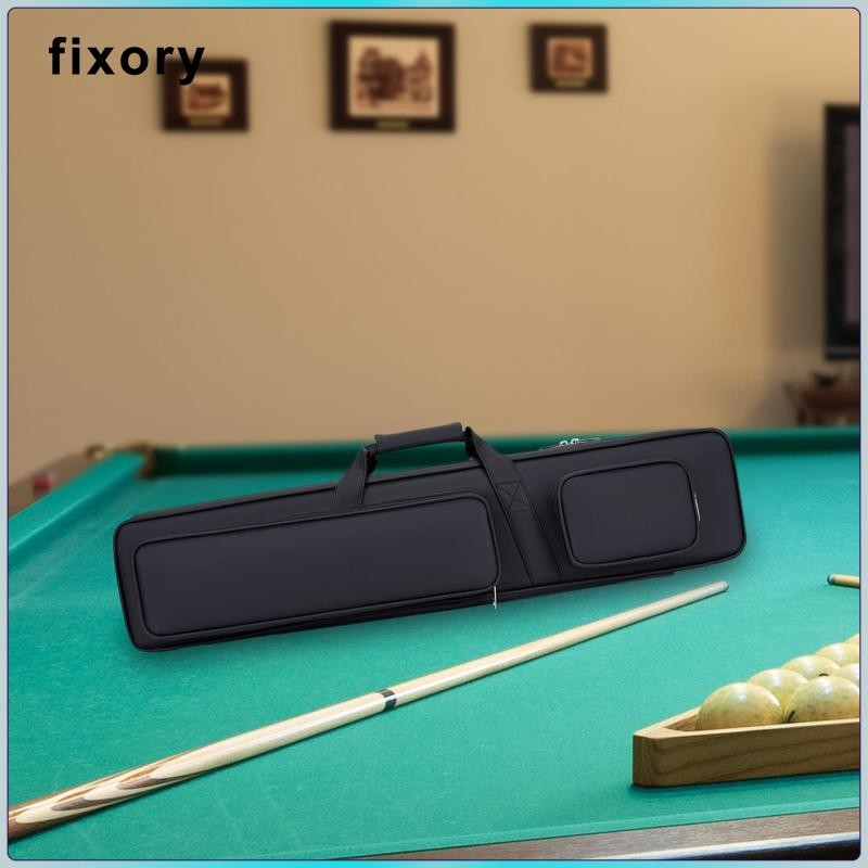 fixory Billiards Sticks Holder Bag 1/2 Cue Case Container with Outer ...