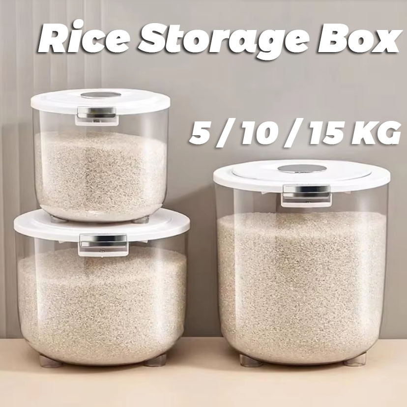 Rice Storage Box Moisture-proof Kitchen Sealed Food Grade Pot Tank ...