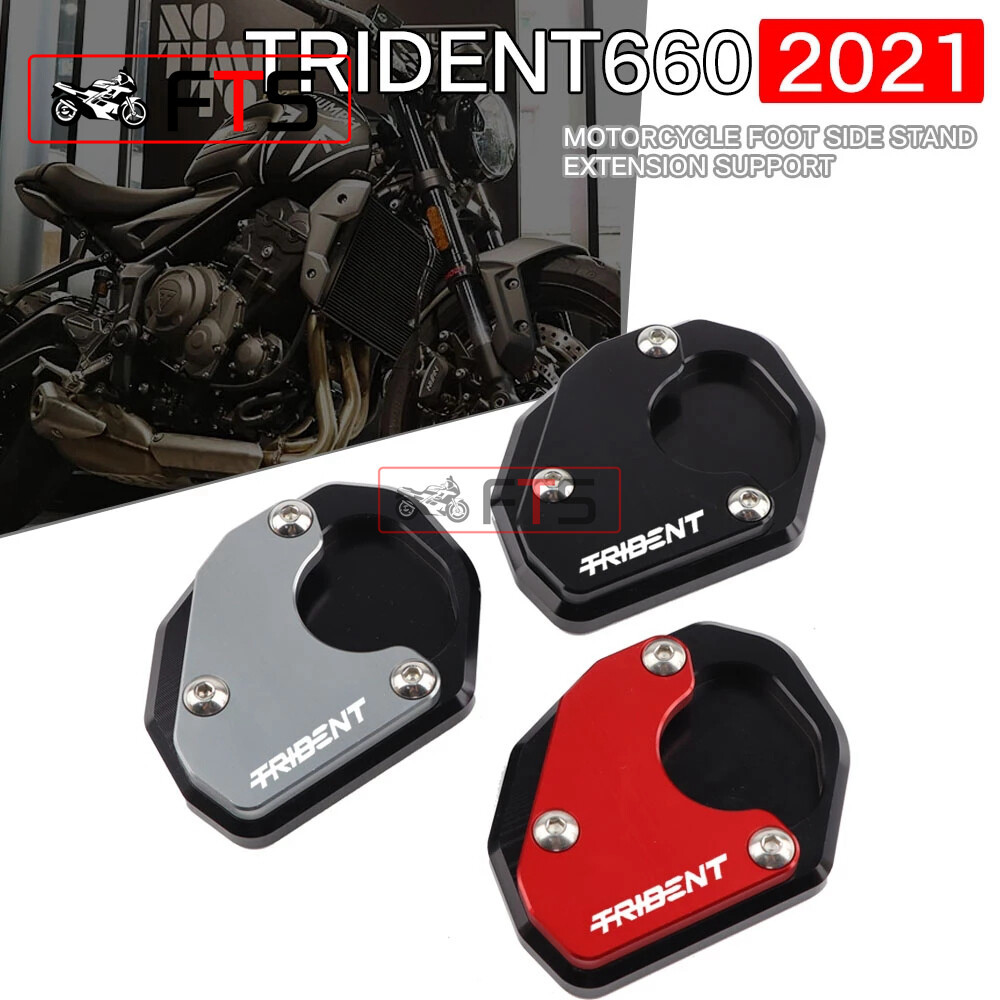 Dirt Bike Kickstand Pad - Stainless Steel Side Stand Plate For Honda CRF300L/Rally 2021-2022 (Red) - View #7