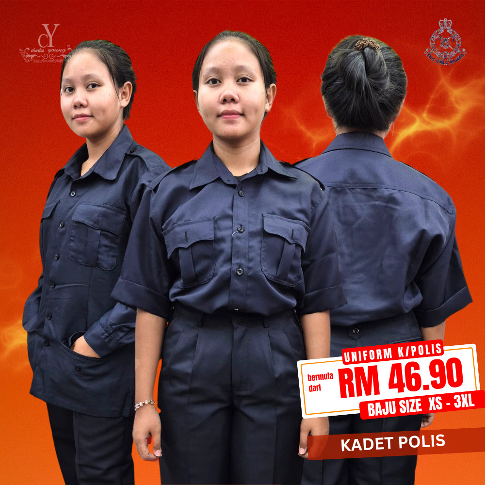CY 2907 SCHOOL UNIFORM SHIRT KADET POLIS / KEMEJA UNIFORM KADET POLIS ...