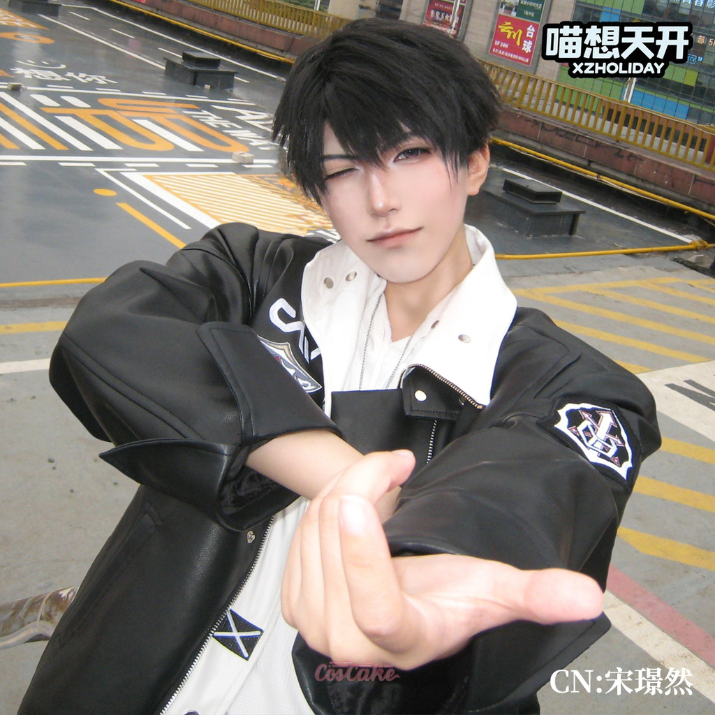 Love and Deepspace Caleb Cosplay space agency uniform leather jacket ...