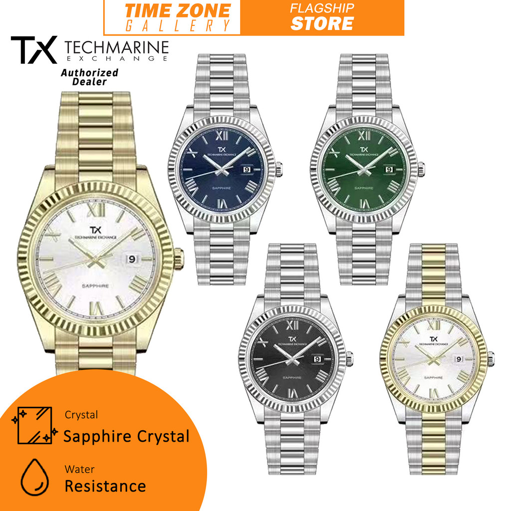 Techmarine Exchange TX-L8276 Series Tachymeter Sapphire Crystal Men ...