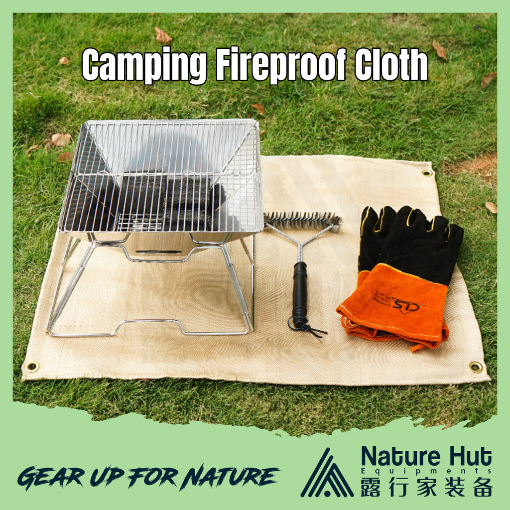 Camping Fireproof Cloth Flame Retardant Insulation Mat Blanket Glass ...