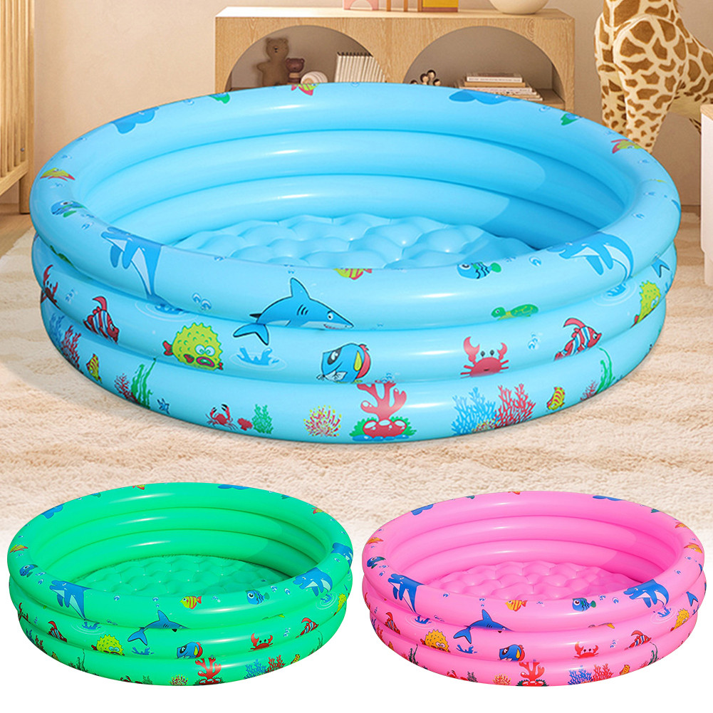 3 Rings Inflatable Round Swimming Pool Kids Bathtub Children Pools Swim ...