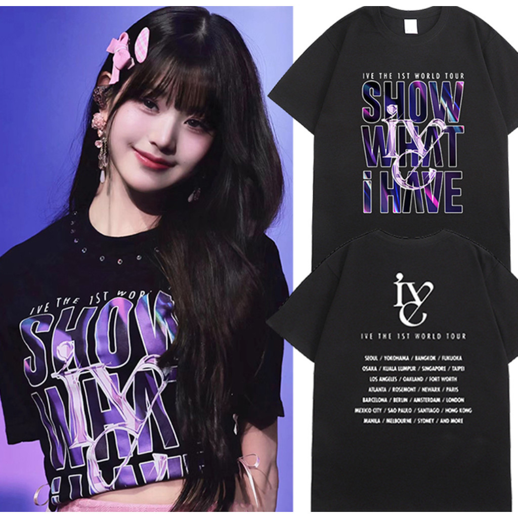 IVE SHOW WHAT I HAVE World Tour T-shirt Wonyoung Kpop Short Sleeve