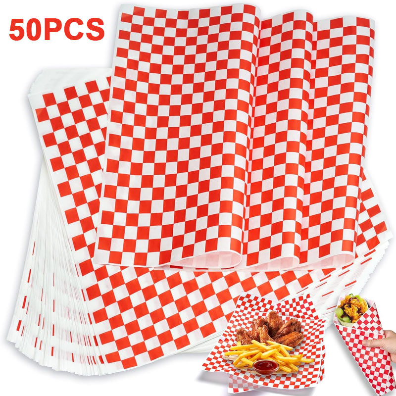 50pcs±Packaging Sandwich Paper Various Styles Fried Food Food Grade ...