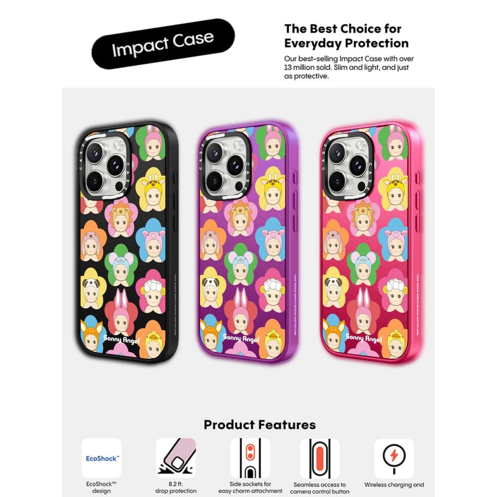 CASECASE X Sonny Angel Flower Bunch Case Matte Black Matte Purple Matte ...