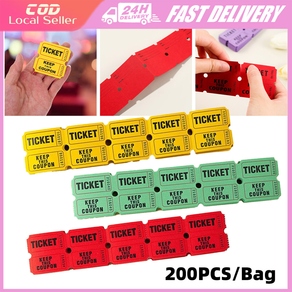 200PCS/Bag Universal Celebration Event Tickets Single Paper Labels ...